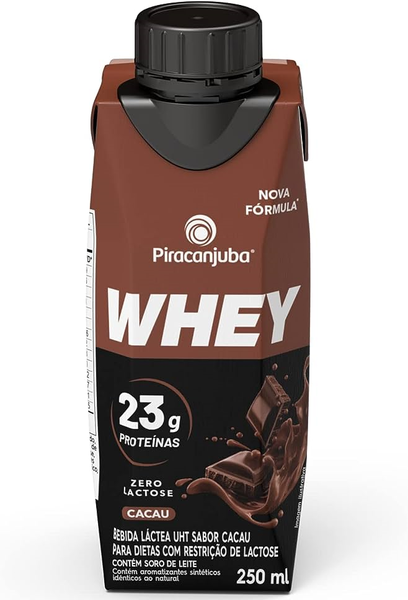 Bebida Láctea Piracanjuba Whey 0 Lactose Cacau 250ml