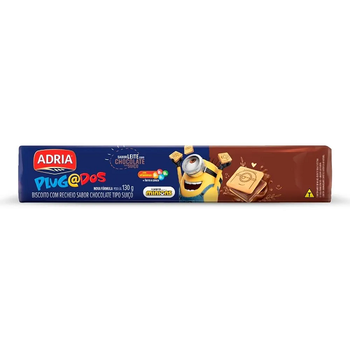 Biscoito Adria Plugados Recheio Chocolate Suiço 130g