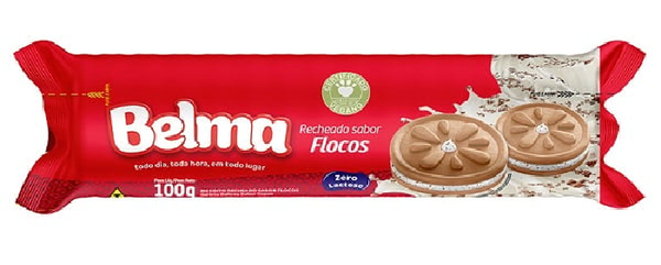 Biscoito Belma Recheado Flocos Zero Lactose 100g