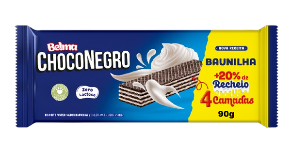 Biscoito Belma Wafer Choconegro Zero Lactose 90g