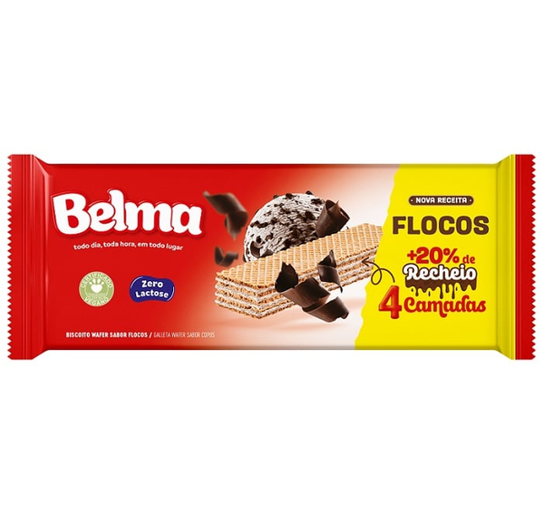 Biscoito Belma Wafer Flocos 90g