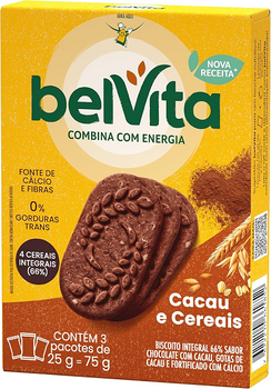 Biscoito Belvita Integral Cacau e Cereais 75g
