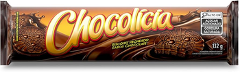 Biscoito Chocolícia Recheado Chocolate 132g