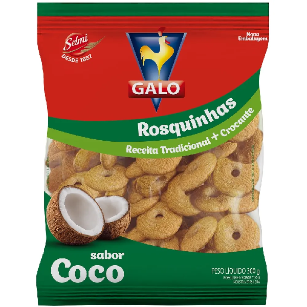 Biscoito Galo Rosquinha Coco 300g