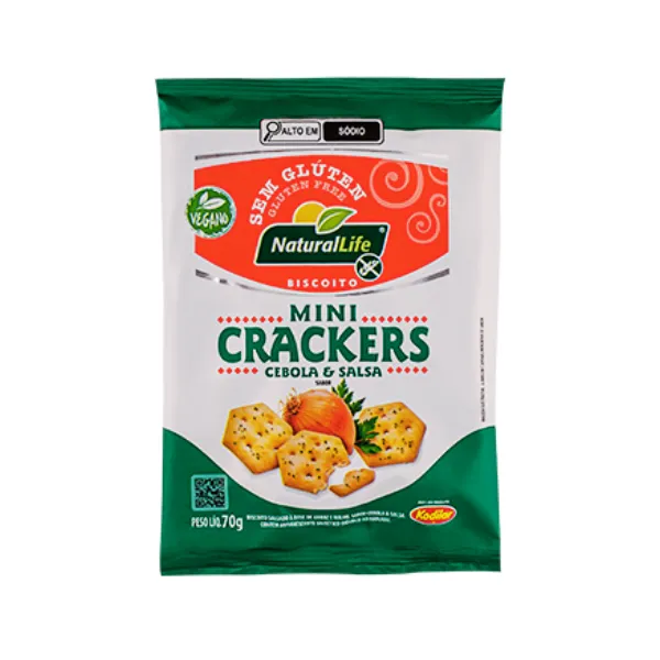 Biscoito Mini Crackers Cebola e Salsa Natural Life 70g