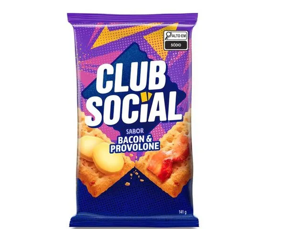 Biscoito Nabisco Club Social Bacon e Provolone 141g