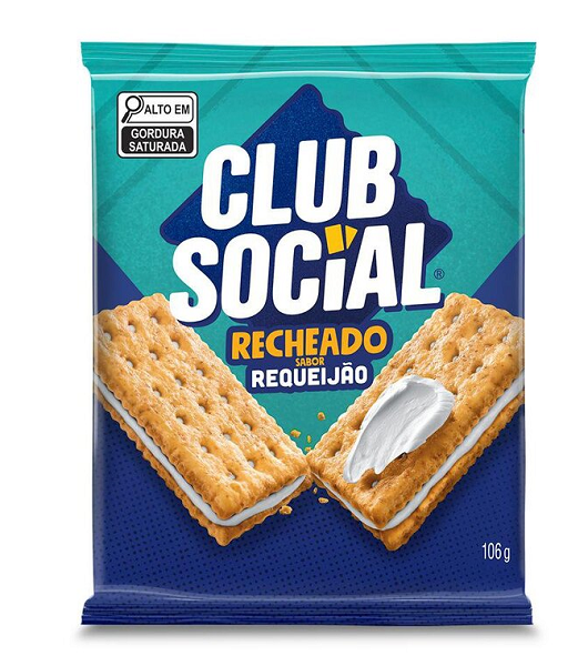 Biscoito Nabisco Club Social Integral Recheado com Requeijão 106g
