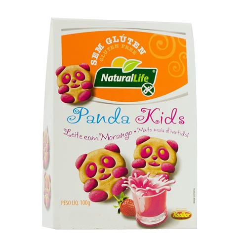 Biscoito Natural Life Panda Kids Morango 100g
