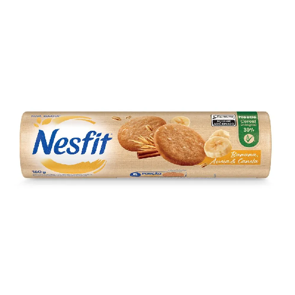 Biscoito Nestlé Nesfit Banana, Aveia e Canela 160g