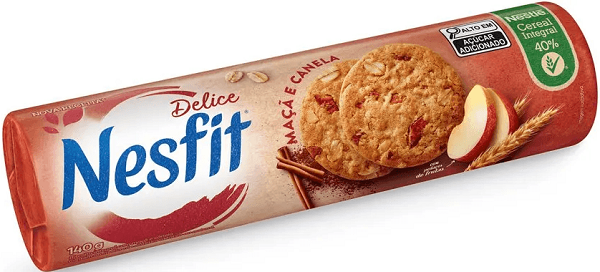 Biscoito Nestlé Nesfit Delice Maçã e Canela 140g