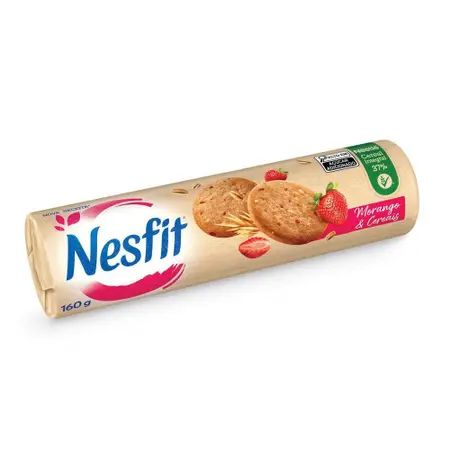 Biscoito Nestle Nesfit Morango e Cereais 160g