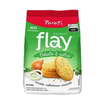Biscoito Parati Flay Gourmet Snacks Cebola e Salsa 40g