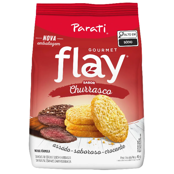 Biscoito Parati Flay Gourmet Snacks Churrasco 40g