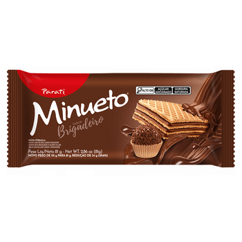 Biscoito Parati Wafer Minueto Brigadeiro 81g