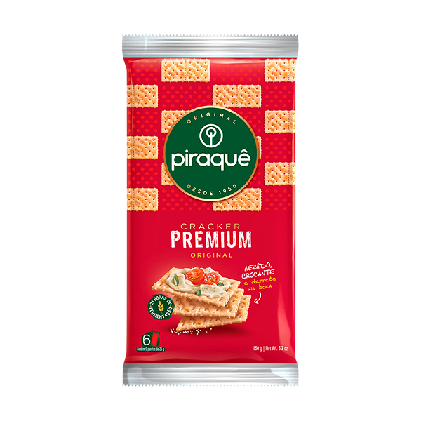 Biscoito Piraquê Cracker Premium Original 150g
