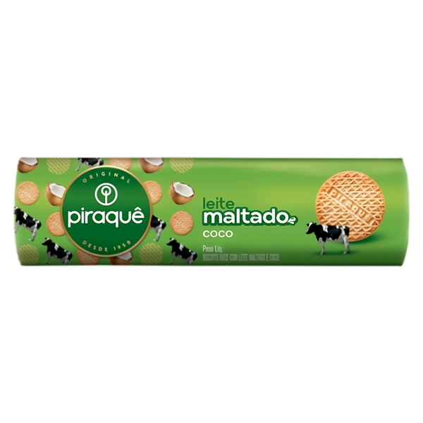 Biscoito Piraquê Leite Maltado Coco 132g