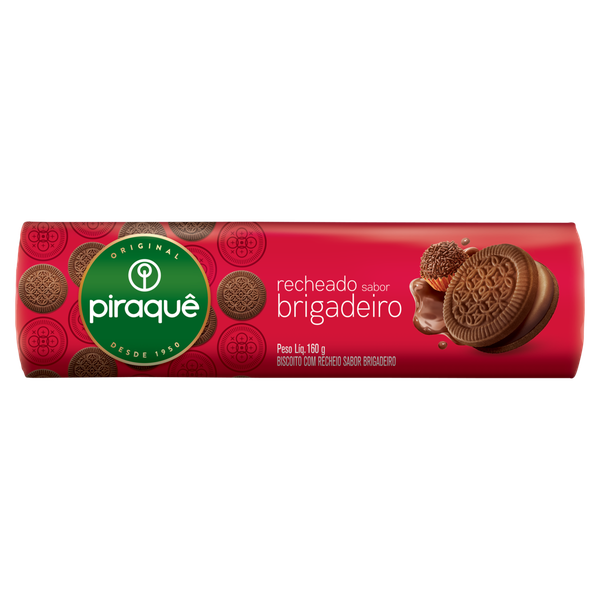 Biscoito Piraquê Recheado Brigadeiro 160g