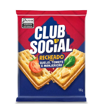 Biscoito Recheado Club Social Queijo, Tomate e Manjericão 106g