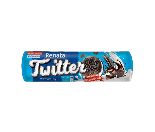 Biscoito Renata Twitter Sabor Chocolate Recheio Baunilha 112g