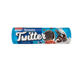 Biscoito Renata Twitter Sabor Chocolate Recheio Baunilha 112g