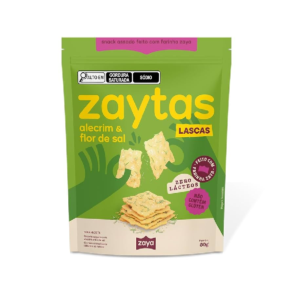 Biscoito Zaytas Alecrim e Flor de Sal Zero Lactose 80g