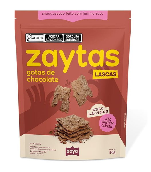 Biscoito Zaytas Zero Lactose Gotas de Chocolate 80g