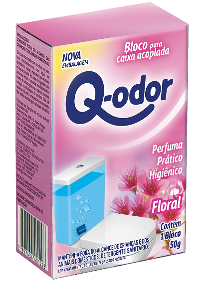 Bloco Sanitário Q-Odor para Caixa Acoplada Floral 60g