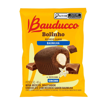 Bolinho Bauducco Chocolate com Baunilha 40g