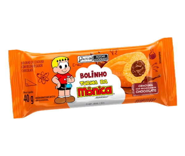 Bolinho Casa Suiça Turma da Mônica Cenoura e Chocolate 40g
