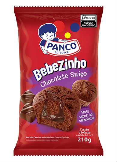 Bolo Panco Bebezinho Recheio Chocolate Suíço 210g