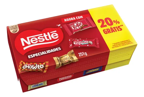 Bombom Nestlé Especialidades 20% Grátis 251g