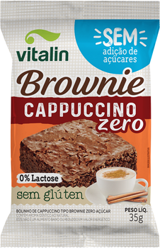 Brownie Cappuccino Vitalin Zero Açúcar 35g