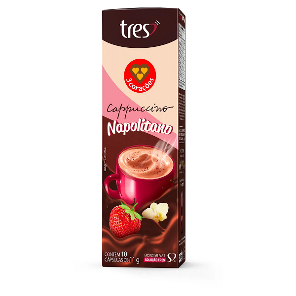Cápsula 3 Corações Cappuccino Napolitano 110g
