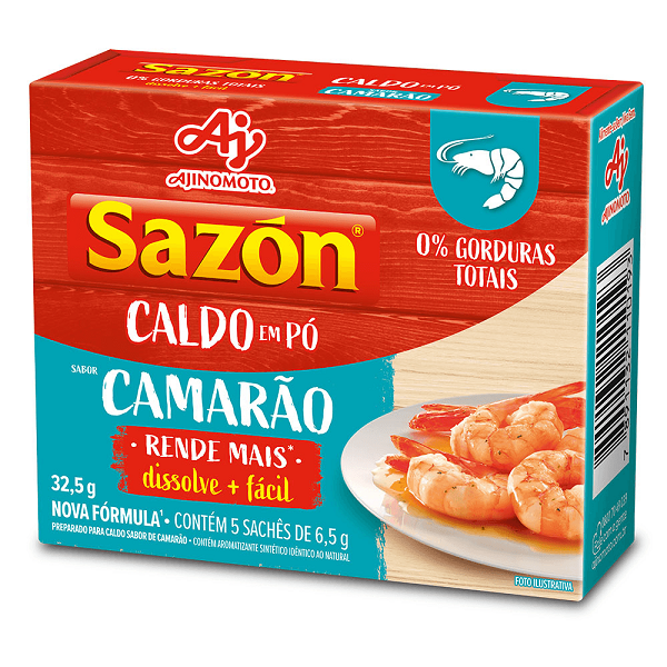 Caldo Ajinomoto Sazón Camarão 32,5g
