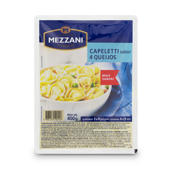 Massa Fresca Capeletti Mezzani 4 Queijos 400g