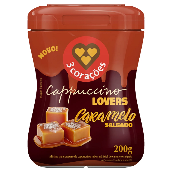Cappuccino 3 Corações Caramelo Salgado 200g