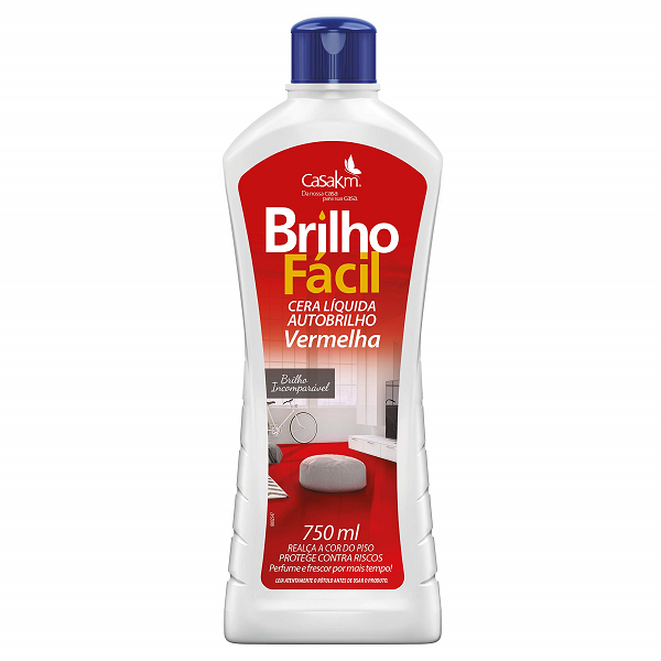 Cera Líquida Brilho Fácil Vermelho 750ml