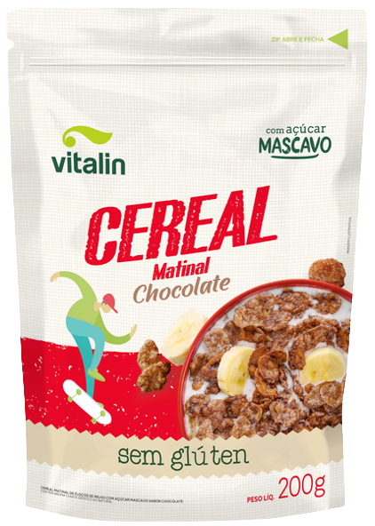 Cereal Matinal Vitalin Chocolate Integral sem Glúten 200g