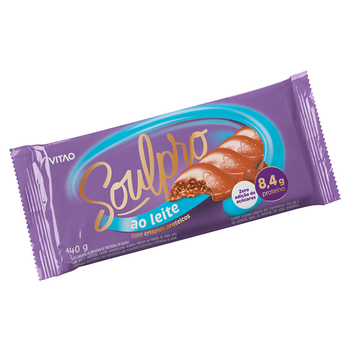 Chocolate Proteico Soulpro ao Leite 40g