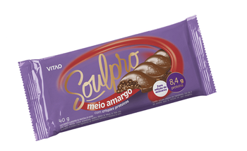 Chocolate Proteico Soulpro Meio Amargo 40g