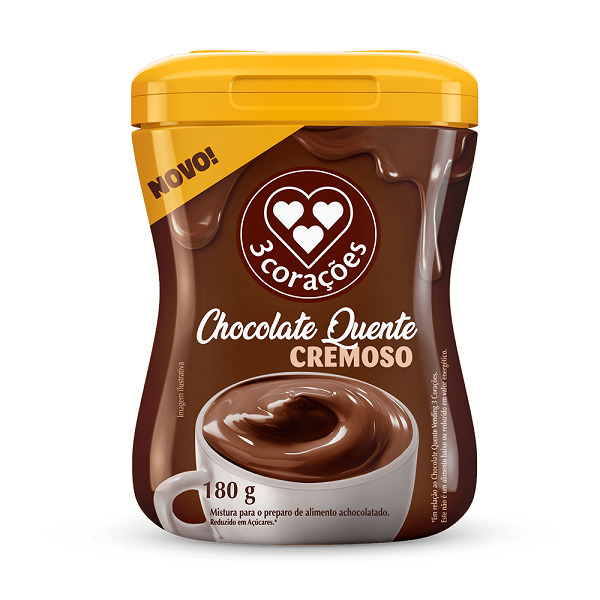 Chocolate Quente 3 Corações Cremoso 180g