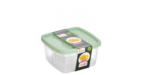 Conjunto Potes Graduados Quadrado 2 Peças 2.5L