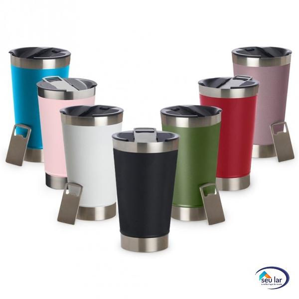 Copo Térmico Inox Seu Lar Cores Variadas 500ml