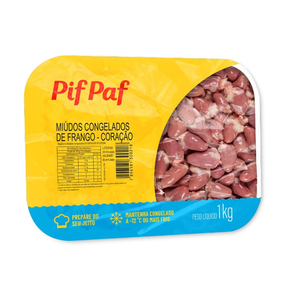 Coração de Frango Pif Paf 1kg