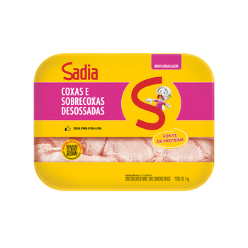 Coxa e Sobrecoxa Sadia Desossada Bandeja 1kg
