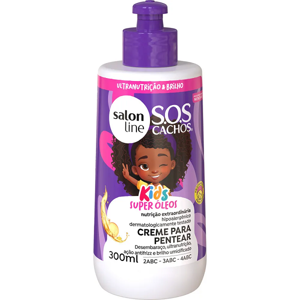 Creme para Pentear Salon Line Kids SOS Cachos Super Óleos 300ml