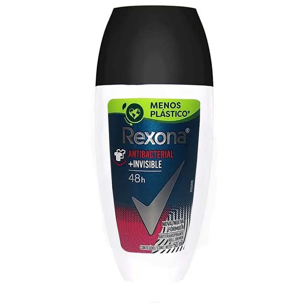 Desodorante Rexona Rollon Men Antibacterial Invisible 50ml