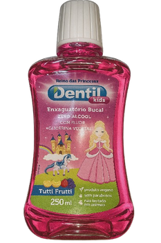 Enxaguante Bucal Dentil Kids Princesas Tutti Frutti 250ml