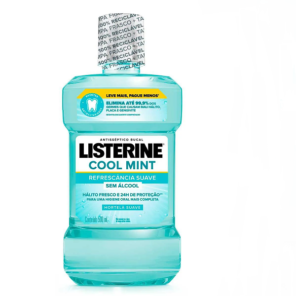 Enxaguatório Antisséptico Listerine Zero Álcool Suave 500 ml