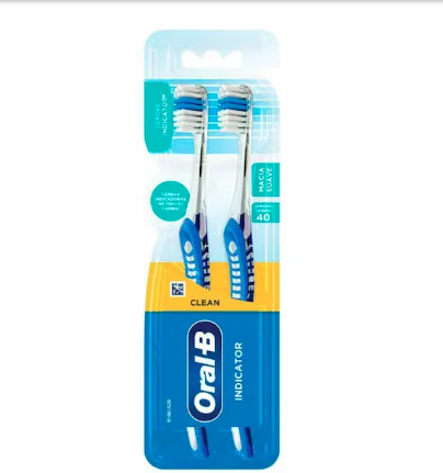 Escova Dental Oral-B Indicator Macia Suave Tamanho 40 2un